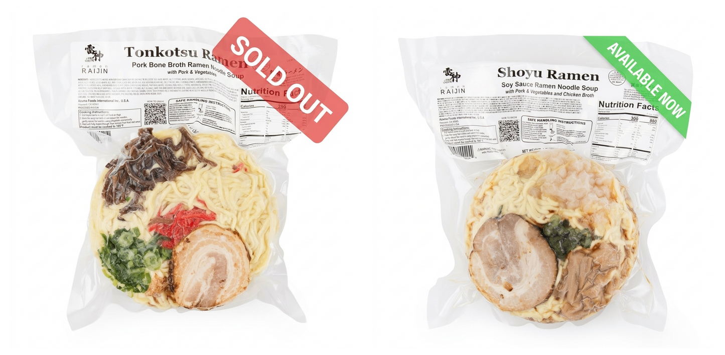 RAMEN RAIJIN frozen ramen is now available in the US — and Tonkotsu already sold out.